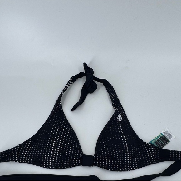NWT Volcom Black and White Reversible Striped Bikini with Bow Accents - Picture 5 of 11